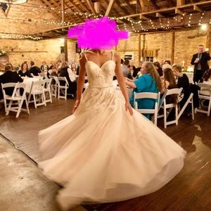 Gorgeous Allure Bridal Gown with lace and jewels accents